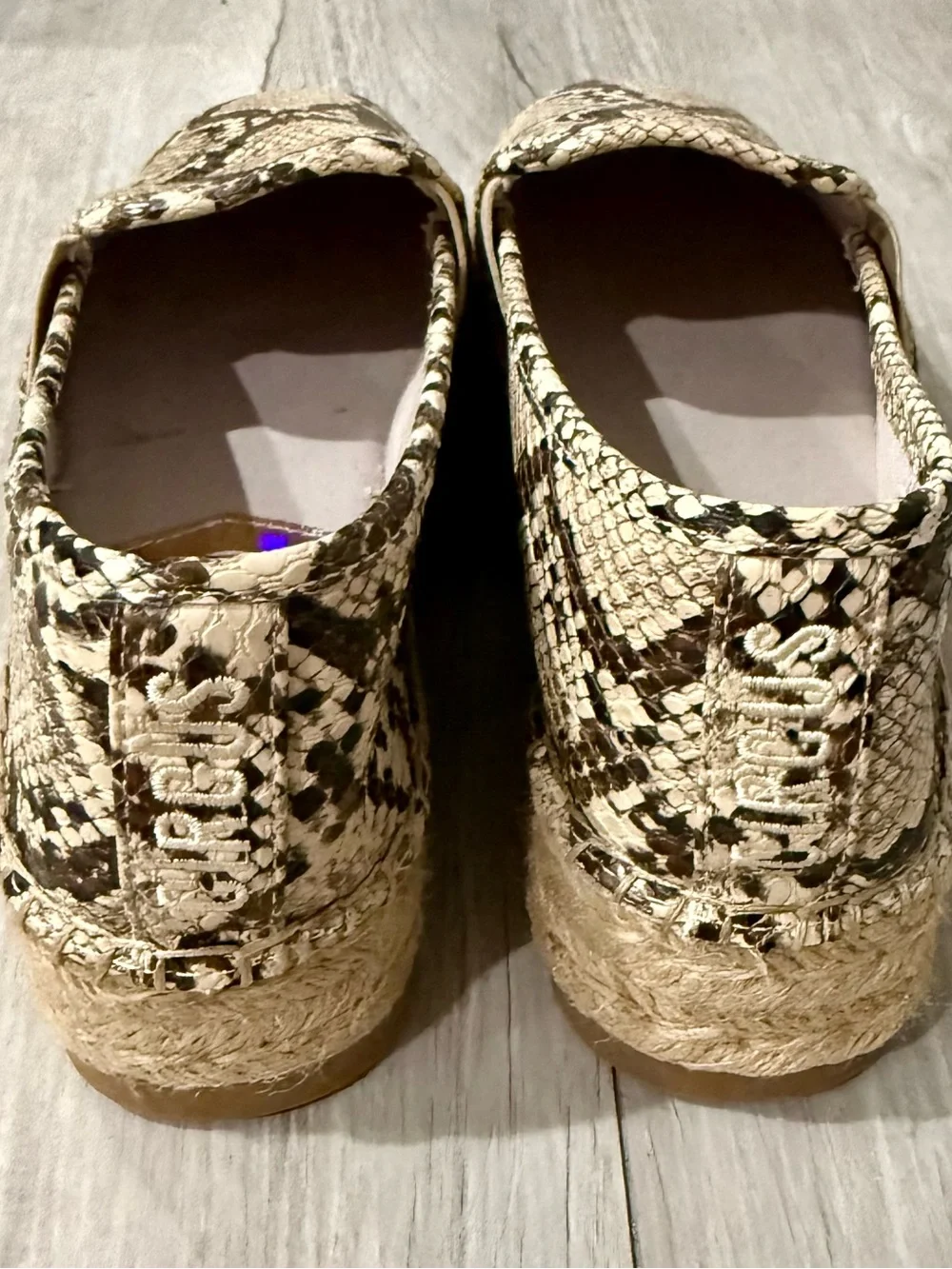 Circus by Sam Edelman Snake-Print Espadrille Platform Loafers